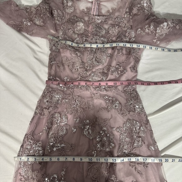 NEW Mac Duggal [ 4‎  ] 50664 Embroidered Illusion High Neck A Line Gown J2004 - Picture 3 of 14